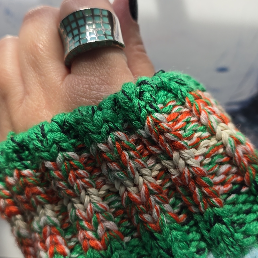 Turquoise Sterling Silver Grid Ring - image 6